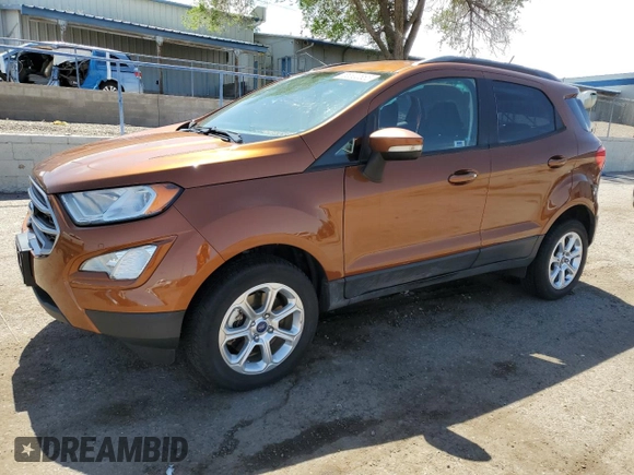 2018 Ford EcoSport SE z VIN MAJ6P1UL5JC197091, wystawiony jako Copart lot #56600885 z przebiegiem 38 959 mil mil oraz Szkoda całkowita • Salvage title. Historia ofert i sprzedaży dostępna na DreamBid. Obrazek 1.