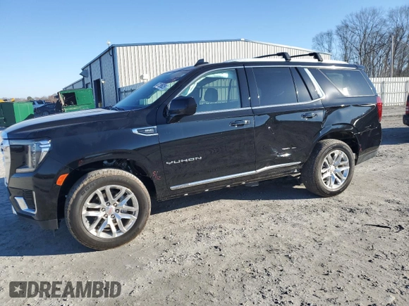 2022 GMC Yukon SLT with VIN 1GKS2BKD1NR148972, listed as a Copart auction lot 45139625 with 25,640 mi miles and Salvage Title. Bid and sale history available at carsss.com. Image 1.