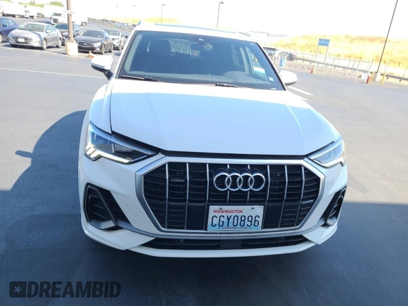 2023 Audi Q3 S line Premium with VIN WA1DECF34P1106228, listed as a IAAI auction lot 42734425 with 52,167 mi miles and . Bid and sale history available at DreamBid. Image 28.