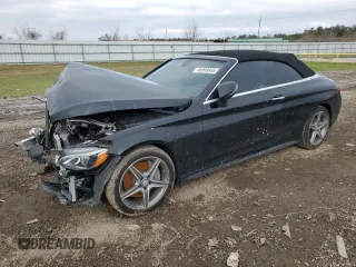 2017 Mercedes-Benz C 300 with VIN WDDWK4JB0HF498145, listed as a Copart auction lot 46093645 with 64,991 mi miles and Salvage Title. Bid and sale history available at DreamBid. Image 1.