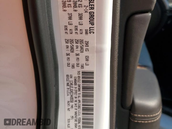2014 Jeep Grand Cherokee Summit с VIN 1C4RJEJGXEC449558, выставлен на аукционе Copart как лот 59346845 с пробегом Не указан миль и Списание • Salvage title. История ставок и продаж доступна на DreamBid. Изображение 14.