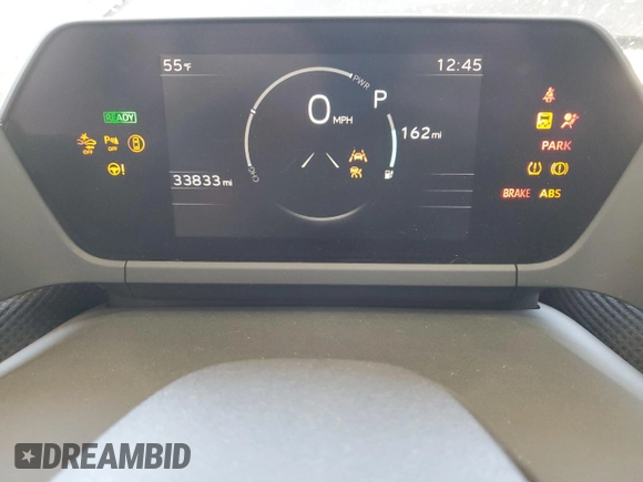 2023 Toyota bZ4X XLE with VIN JTMABABA8PA025906, listed as a Copart auction lot 55032775 with 33,833 mi miles and Clean Title. Bid and sale history available at DreamBid. Image 9.