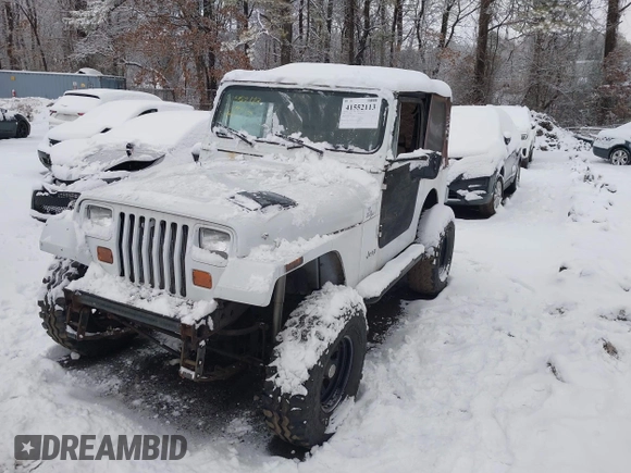 1993 Jeep Wrangler with VIN 1J4FY29S8PP250438, listed as a IAAI auction lot 41552113 with 158,020 mi miles. Bid and sale history available at carsss.com. Image 2.