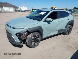 2024 Hyundai Kona SEL with VIN KM8HBCAB2RU118129, listed as a IAAI auction lot 41751534 with 7,468 mi miles. Bid and sale history available at carsss.com. Image 2.