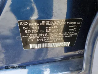2015 Hyundai Sonata SE with VIN 5NPE24AF7FH150693, listed as a Copart auction lot 55894735 with 173,388 mi miles and Salvage Title. Bid and sale history available at DreamBid. Image 13.