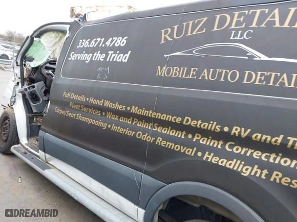 2018 Ford Transit Van with VIN 1FTYR1ZM2JKB18075, listed as a IAAI auction lot 41727646 with NaN miles. Bid and sale history available at carsss.com. Image 14.
