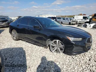 2021 Acura TLX w/Advance Package with VIN 19UUB5F66MA000591, listed as a Copart auction lot 79624574 with 18,339 mi miles and Salvage Title. Bid and sale history available at carsss.com. Image 4.