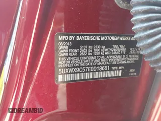 2014 BMW X3 xDrive28i z VIN 5UXWX9C57E0D18661, wystawiony jako IAAI lot #42273737 z przebiegiem 203 170 mil mil oraz . Historia ofert i sprzedaży dostępna na DreamBid. Obrazek 9.