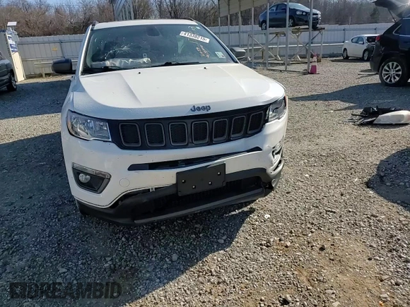 2021 Jeep Compass 80th Anniversary with VIN 3C4NJCEB7MT597400, listed as a Copart auction lot 41338215 with 78,247 mi miles and Salvage Title. Bid and sale history available at carsss.com. Image 12.