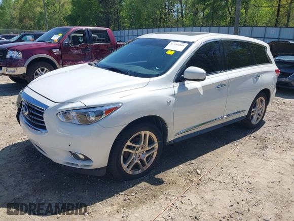 2014 Infiniti QX60 with VIN 5N1AL0MM5EC515117, listed as a IAAI auction lot 41995201 with 177,988 mi miles and . Bid and sale history available at carsss.com. Image 2.