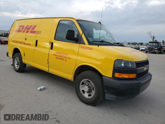 2022 Chevrolet Express Cargo with VIN 1GCWGAFPXN1163191, listed as a Copart auction lot 87840625 with Not provided miles and Salvage title. Bid and sale history available at DreamBid. Image 4.