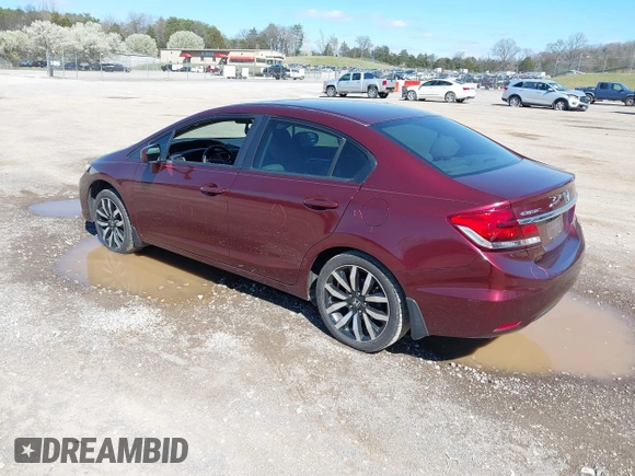 2015 Honda Civic Sedan EX-L with VIN 19XFB2F93FE006980, listed as a IAAI auction lot 41780229 with 216,884 mi miles. Bid and sale history available at carsss.com. Image 3.