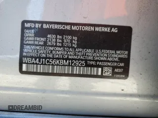 2019 BMW 4 Series 430i z VIN WBA4J1C56KBM12925, wystawiony jako Copart lot #47027555 z przebiegiem 128 483 mil mil oraz Szkody całkowita. Historia ofert i sprzedaży dostępna na DreamBid. Obrazek 12.