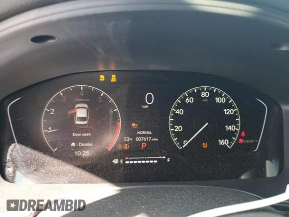 2025 Honda Civic Sport with VIN 2HGFE2F53SH533227, listed as a Copart auction lot 49708775 with 7,617 mi miles and Salvage title. Bid and sale history available at DreamBid. Image 9.