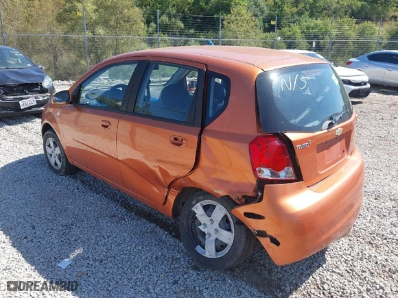 2007 Chevrolet Aveo LS with VIN KL1TD66697B746324, listed as a IAAI auction lot 40257318 with 144,789 mi miles. Bid and sale history available at carsss.com. Image 3.
