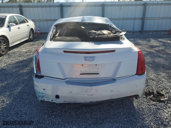 2017 Cadillac ATS Coupe Luxury RWD with VIN 1G6AB1RX8H0195588, listed as a Copart auction lot 83440744 with 0 mi miles and Salvage Title. Bid and sale history available at carsss.com. Image 6.