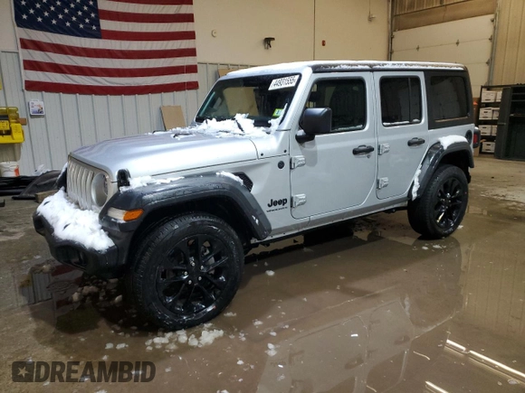 2023 Jeep Wrangler Sport with VIN 1C4HJXDN8PW639488, listed as a Copart auction lot 44931555 with 23,371 mi miles and Salvage Title. Bid and sale history available at DreamBid. Image 1.