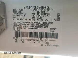 2022 Ford Transit Connect XL z VIN NM0LE7S23N1509908, wystawiony jako Copart lot #46860845 z przebiegiem 43 734 mil mil oraz Szkoda całkowita • Salvage title. Historia ofert i sprzedaży dostępna na DreamBid. Obrazek 14.