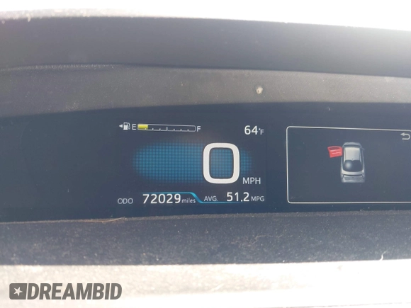 2016 Toyota Prius Two with VIN JTDKBRFU3G3003968, listed as a IAAI auction lot 41951236 with 72,029 mi miles. Bid and sale history available at carsss.com. Image 7.