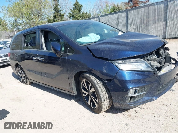 2020 Honda Odyssey Elite with VIN 5FNRL6H95LB052590, listed as a IAAI auction lot 42231280 with 65,165 mi miles and . Bid and sale history available at DreamBid. Image 1.