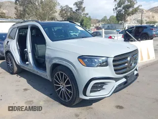 2024 Mercedes-Benz GLS 450 with VIN 4JGFF5KE3RB117003, listed as a IAAI auction lot 42125574 with 11,722 mi miles and . Bid and sale history available at DreamBid. Image 1.