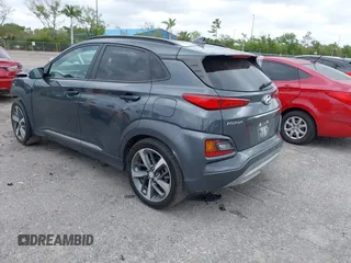 2020 Hyundai Kona Ultimate with VIN KM8K53A55LU549563, listed as a IAAI auction lot 41714066 with 101,444 mi miles. Bid and sale history available at carsss.com. Image 3.