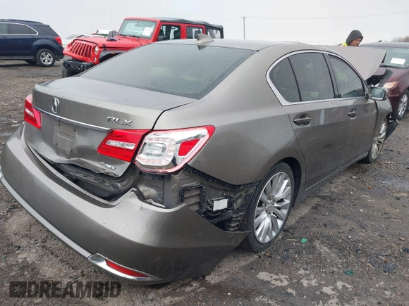 2014 Acura RLX Tech Pkg with VIN JH4KC1F57EC003409, listed as a IAAI auction lot 41758955 with 78,285 mi miles. Bid and sale history available at carsss.com. Image 4.