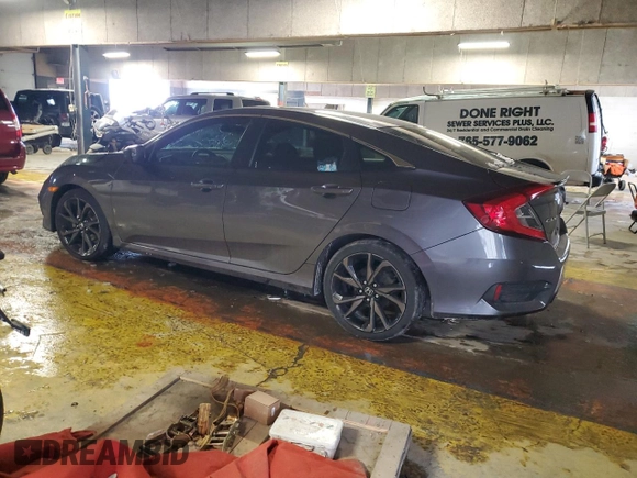 2020 Honda Civic Sedan Sport with VIN 19XFC2F88LE026335, listed as a Copart auction lot 87795115 with 109,122 mi miles and Salvage Title. Bid and sale history available at carsss.com. Image 2.