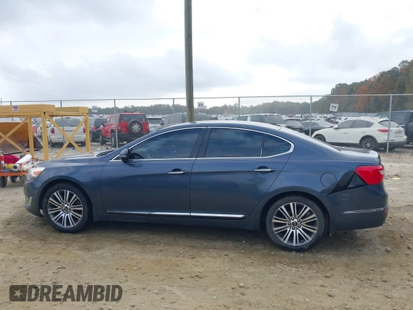 2014 Kia Cadenza Premium with VIN KNALN4D72E5165634, listed as a IAAI auction lot 40725189 with 126,993 mi miles. Bid and sale history available at carsss.com. Image 14.