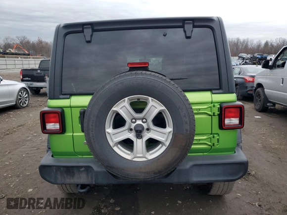 2020 Jeep Wrangler Unlimited Willys with VIN 1C4HJXDN2LW152717, listed as a Copart auction lot 85485464 with 154,436 mi miles and Salvage title. Bid and sale history available at DreamBid. Image 6.