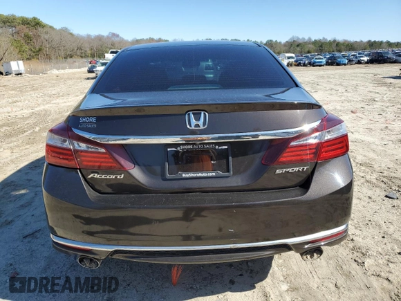 2016 Honda Accord Sport with VIN 1HGCR2F59GA108480, listed as a Copart auction lot 49613955 with 131,612 mi miles and Salvage Title. Bid and sale history available at DreamBid. Image 6.