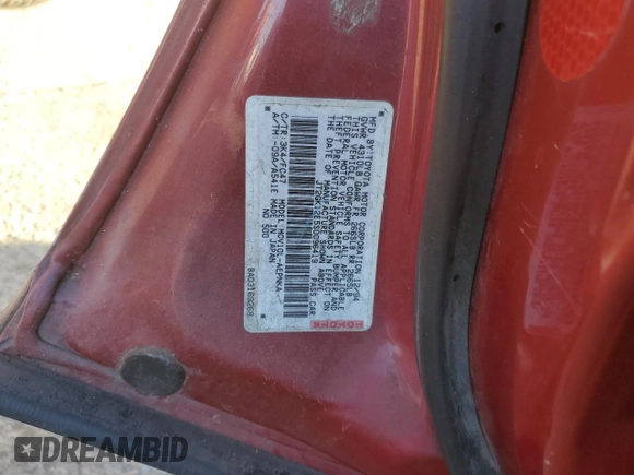 1995 Toyota Camry LE with VIN JT2GK12E5S0096419, listed as a Copart auction lot 41929695 with 153,131 mi miles and Salvage Title. Bid and sale history available at carsss.com. Image 12.