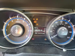 2012 Hyundai Sonata GLS PZEV with VIN 5NPEB4AC5CH455160, listed as a Copart auction lot 46829815 with 0 mi miles and Salvage Title. Bid and sale history available at carsss.com. Image 9.