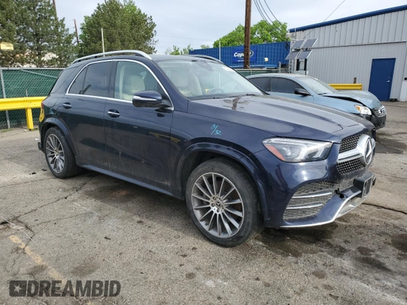 2021 Mercedes-Benz GLE 450 with VIN 4JGFB5KBXMA323998, listed as a Copart auction lot 54944405 with 62,836 mi miles and Salvage title. Bid and sale history available at DreamBid. Image 4.