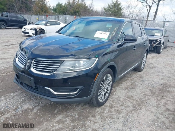2016 Lincoln MKX Reserve with VIN 2LMTJ6LR2GBL24180, listed as a IAAI auction lot 41813070 with 124,126 mi miles. Bid and sale history available at carsss.com. Image 2.