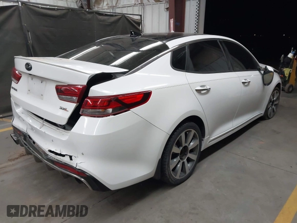 2016 Kia Optima SXL Turbo with VIN 5XXGV4L29GG075339, listed as a IAAI auction lot 42420459 with 122,294 mi miles and . Bid and sale history available at DreamBid. Image 4.