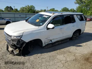 2021 Chevrolet Tahoe LT with VIN 1GNSCNKD1MR363008, listed as a Copart auction lot 51953455 with 77,353 mi miles and Salvage title. Bid and sale history available at DreamBid. Image 1.