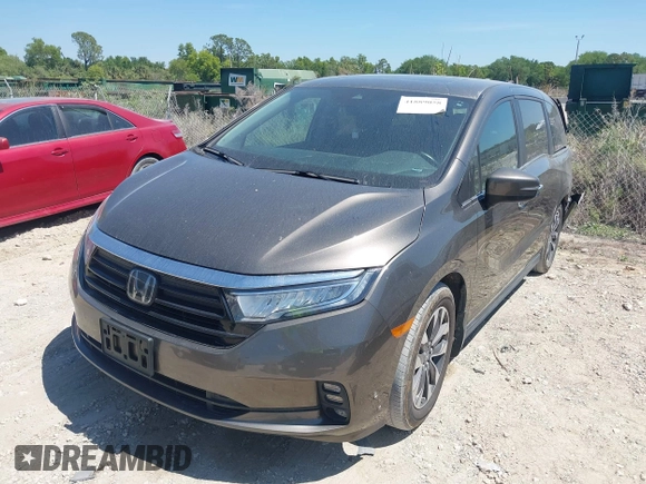 2022 Honda Odyssey EX-L with VIN 5FNRL6H76NB052194, listed as a IAAI auction lot 41889058 with 49,731 mi miles and . Bid and sale history available at DreamBid. Image 17.