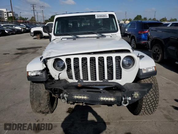 2021 Jeep Gladiator Sport S with VIN 1C6HJTAG3ML508147, listed as a Copart auction lot 56986865 with 43,407 mi miles and Salvage title. Bid and sale history available at DreamBid. Image 5.