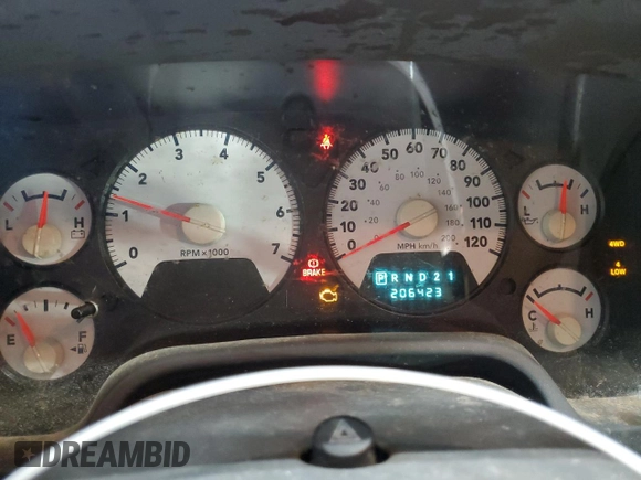 2007 Dodge 1500 SLT с VIN 1D7HU18267J628352, выставлен на аукционе Copart как лот 56397715 с пробегом 206 423 миль миль и Списание • Salvage title. История ставок и продаж доступна на DreamBid. Изображение 9.