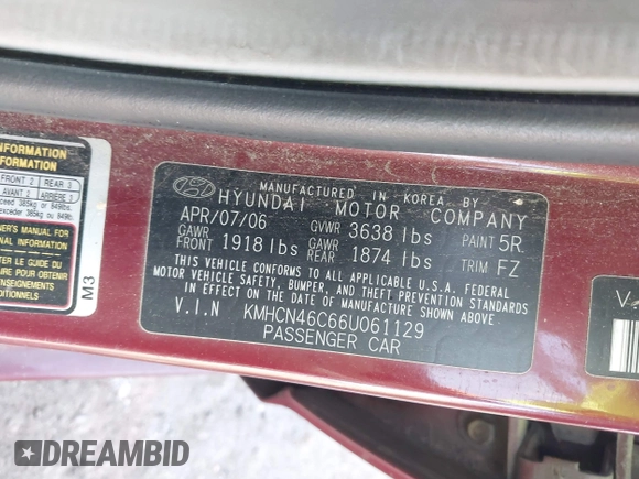 2006 Hyundai Accent GLS с VIN KMHCN46C66U061129, выставлен на аукционе IAAI как лот 42072699 с пробегом 163 573 миль миль и . История ставок и продаж доступна на DreamBid. Изображение 9.