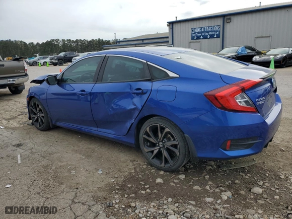 2021 Honda Civic Sedan Sport with VIN 2HGFC2F83MH505088, listed as a Copart auction lot 50549545 with 68,234 mi miles and Salvage Title. Bid and sale history available at carsss.com. Image 2.