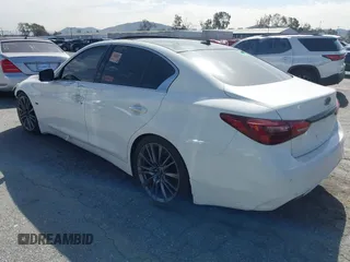 2019 Infiniti Q50 Luxe with VIN JN1EV7APXKM513850, listed as a IAAI auction lot 41689080 with 85,520 mi miles and . Bid and sale history available at DreamBid. Image 3.