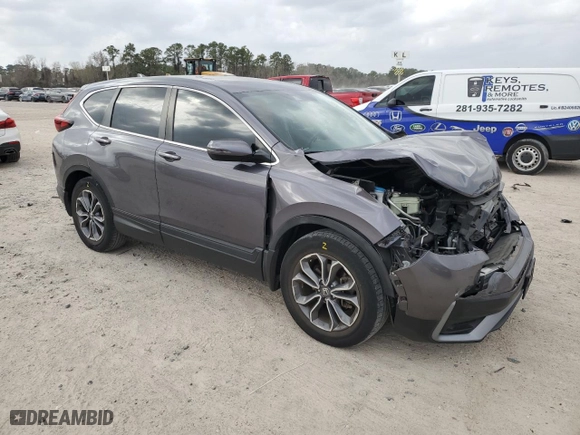 2021 Honda CR-V EX-L with VIN 7FARW1H81ME021537, listed as a Copart auction lot 48305605 with 32,145 mi miles and Salvage Title. Bid and sale history available at carsss.com. Image 4.