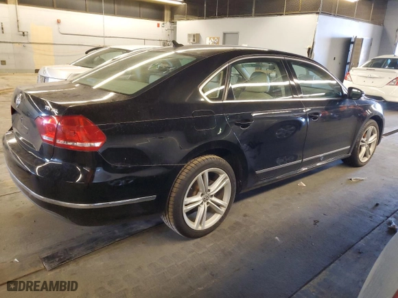 2012 Volkswagen Passat TDI SEL Premium with VIN 1VWCN7A34CC049895, listed as a Copart auction lot 66333094 with 122,218 mi miles and Salvage Title. Bid and sale history available at carsss.com. Image 3.