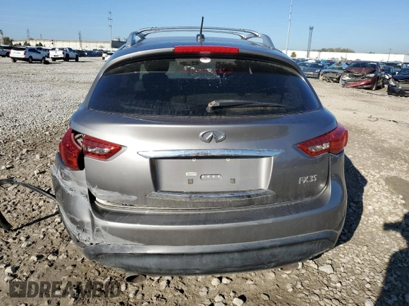 2009 Infiniti FX35 with VIN JNRAS18W69M158460, listed as a Copart auction lot 76367334 with 232,036 mi miles and Salvage Title. Bid and sale history available at carsss.com. Image 6.