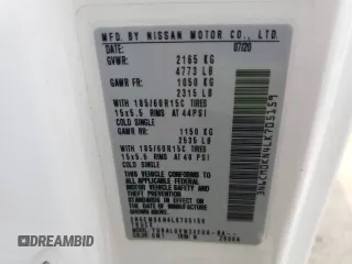 2020 Nissan NV200 SV с VIN 3N6CM0KN4LK705159, выставлен на аукционе Copart как лот 56902345 с пробегом 123 216 миль миль и Списание • Salvage title. История ставок и продаж доступна на DreamBid. Изображение 14.