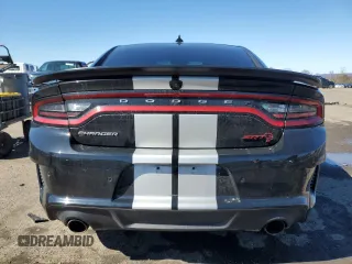 2023 Dodge Charger SRT Hellcat Widebody Jailbreak with VIN 2C3CDXL97PH615322, listed as a Copart auction lot 49891025 with 20,508 mi miles and Salvage Title. Bid and sale history available at carsss.com. Image 6.