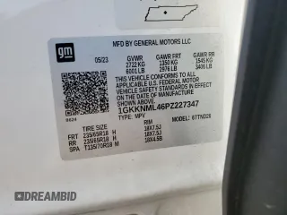 2023 GMC Acadia SLT with VIN 1GKKNML46PZ227347, listed as a Copart auction lot 57646325 with 36,813 mi miles and Salvage title. Bid and sale history available at DreamBid. Image 13.