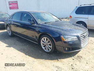 2013 Audi A8 L 3.0L with VIN WAURGAFDXDN024993, listed as a IAAI auction lot 41702870 with 161,146 mi miles. Bid and sale history available at carsss.com. Image 1.